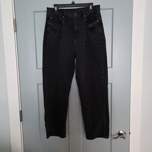 American Eagle 90s Highest Rise Boyfriend Jeans Black Size 14